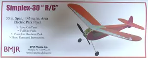 BMJR Simplex-30 Elektro RC Balsa Modellflugzeug Bausatz Park Flyer 76cm Spannweite - Bild 1 von 9
