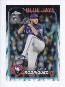 2024 Topps Chrome Update #USC107 YARIEL RODRIGUEZ RC RAYWAVE REFRACTOR Rookie - Picture 1 of 2