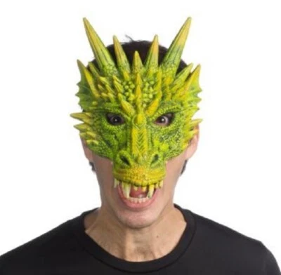 Dragon Half Mask - Soft Latex - Costume Accessory - One Size - 3 Colors - Image 1 of 4