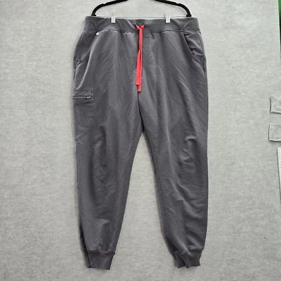 Pantalones Médicos FIGS XL Gris Zamora Jogger Ropa Activa Cremallera 28" Entrepierna Algodón Foto 1 de 4