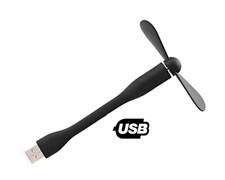 5x USB Ventilator Fan Schwenkhals flexibel schwarz Handy, Laptop, PC, Powerbank