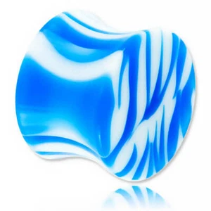Plug d'oreille acrylique motif Zebra - Imagen 1 de 3