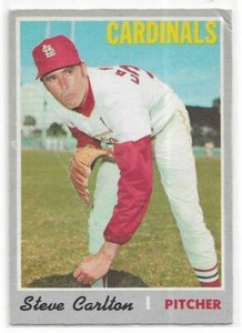 STEVE CARLTON 1970 OPC O-Pee-Chee card #220 St. Louis Cardinals Phillies VG-/GD+