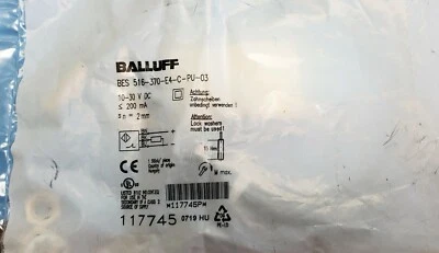 BALLUFF BES 516-370-E4-C-PU-03 PROXIMITY SENSOR NEW  [OF37] - Image 1 of 4