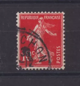 FRANCE TIMBRE SEMEUSE ECARLATE OBLITERE N°138c Cote: 55€ Signé: Calves - Foto 1 di 2