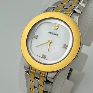 Vintage Wenger Swiss Quartz Watch 72693 Women 30m Steel Sapphire New Batter 6.5" - Picture 1 of 6