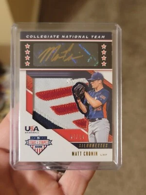🔥Matt Cronin🔥 2019 Stars And Stripes Black Gold PRIME Jersey Auto #d 01/10 SSP - Image 1 of 4