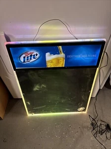 Lighted Menu Board Miller LIGHT Dry Erase 19 x 24 Bar Advertising Man Cave As Is - Picture 1 of 12