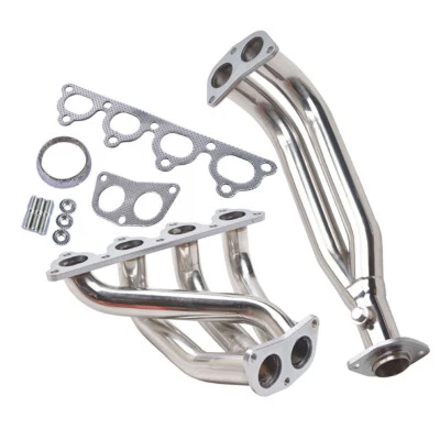For 1988-2000 Honda Civic D15 D16 D- Series Stainless 4-2-1 Header 2 Piece Set - Image 1 of 4