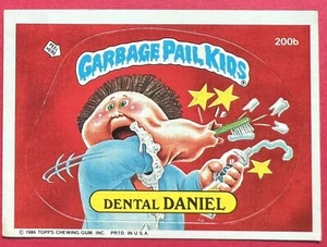 Topps Garbage Pail 1986 para niños dental Daniel 200b EX-NM+ - Imagen 1 de 2