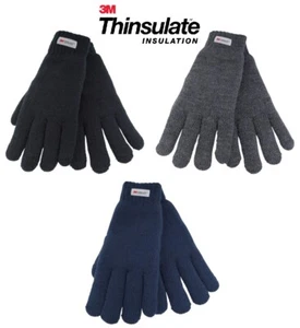 3M Thinsulate™ Lined Mens Ladies Womens Knitted Gloves Thermal Winter Work Adult - Picture 1 of 6