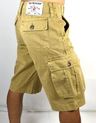 True Religion Men's Honey Taupe Cargo Shorts - 104821 - Image 1 of 4
