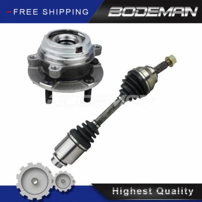 1 Front Right CV Axle & 1 Wheel Hub Bearing for 2003-2006 2007 Nissan Murano AWD — 第 1/4 张图片