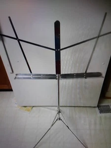 New in Box Metal Adjustable Folding Sheet Music Stand Mount Tripod Silver - Picture 1 of 3