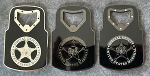 US Marshals Service - Special Deputy "Set of 3" SHLD Style Challenge Coin Opener - Bild 1 von 2
