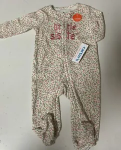 💐 Just One You Flowers Print Sleeper Infant Girls Size 6M🆕multicolor - Picture 1 of 6