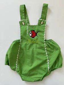 Vintage Retro Fish Appliqué Romper Children’s - Size 1 - Bild 1 von 7