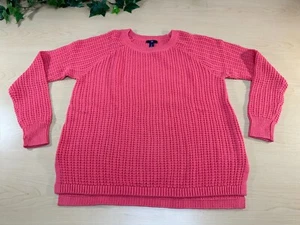 Neu mit Etikett - GAP klobiger dicker Pullover mit Rundhalsausschnitt neonkoralle Größe L - Bild 1 von 15