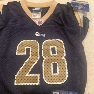 Reebok On Field NFL Players At Louis Rams Jersey #28 Faulk Size 3T - Picture 1 of 3
