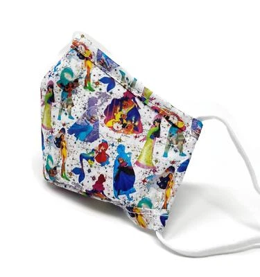 Maskara by BengC Princess White Silhouette ADULT Face Mask w/ Nose Clip - Image 1 of 4