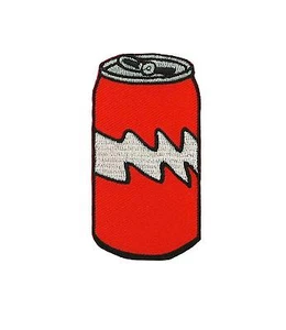 Patch embroidered iron on cloth badges kawaii biker soda cans can applique - Picture 1 of 1