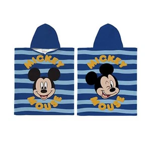 Mickey Mouse Towel Hooded Poncho Kids Bath Beach Pool 100% Cotton Disney Stripes - Picture 1 of 5