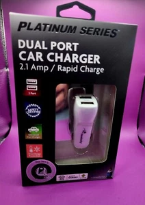 Travelocity Dual-port Usb Car Charger White 2.1 Amp Rapid Charge - Picture 1 of 2