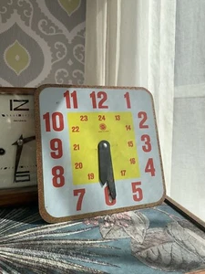 Vintage Decor  Metal Plate Kids Clock  Collectible - Picture 1 of 5