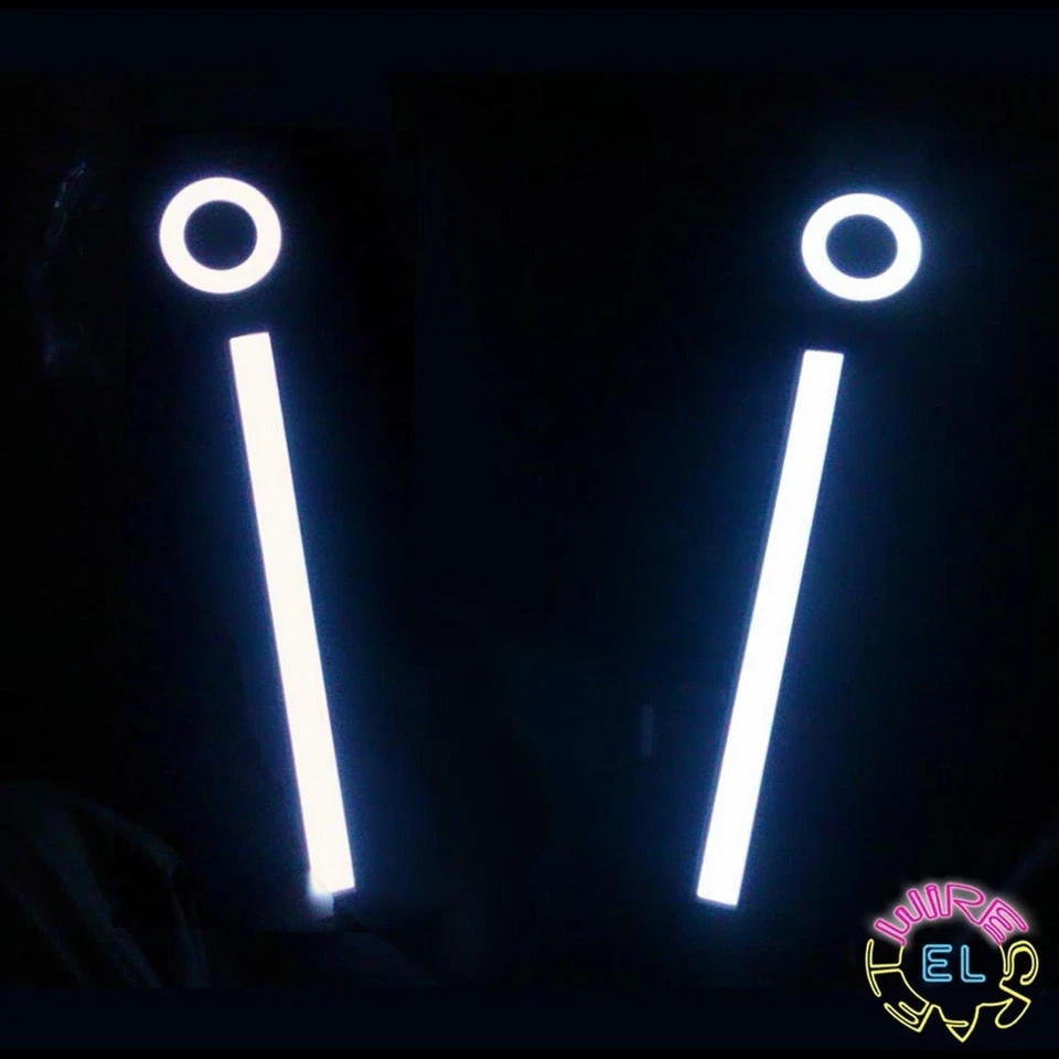 EL Tape TRON SET = 2 x 25cm Tape + EL Hoops + Driver - Tron Fancy Dress Costume - Image 1 of 1