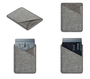 High Quality Slim Canvas Adhesive Cell Phone Card Holder - NEW - Picture 1 of 19