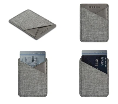 High Quality Slim Canvas Adhesive Cell Phone Card Holder - NEW - Image 1 of 4