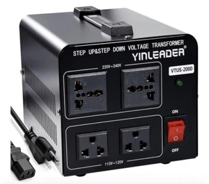 Yinleader 2000W Step Up Down Voltage Converter 110V/220V VTUS-2000 New Open Box - Picture 1 of 3