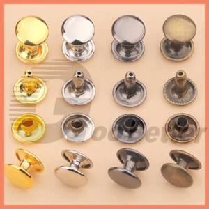 Double Cap Rivets Studs Rapid Rivets Leather Craft Repair 6mm 8mm 10mm 12mm - Picture 1 of 36