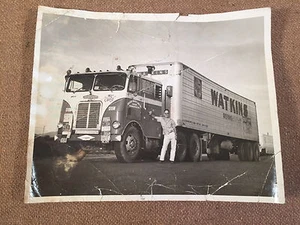 Vintage 60's 70's Freightliner Truck Driver Orig 8x10 B&W Photo Picture Trucker  - Picture 1 of 7