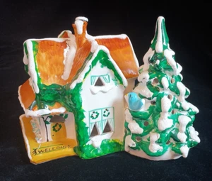 De colección DEPT 56 Cabaña a dos aguas 1976 Original Navidad Snow Village Bonita pintura - Imagen 1 de 24