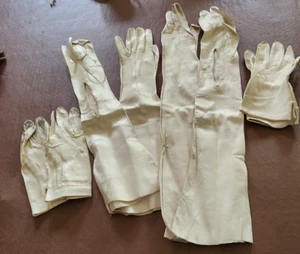 Vintage Very Soft White Leather Ladies Gloves - Picture 1 of 8