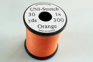1x30 yards Fil montage FLOCHE UNI STRETCH ORANGE 1-0 truite peche mouche thread - Photo 1/1