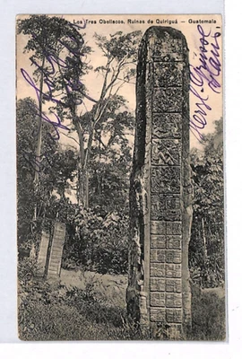 GUATEMALA Postal Quirigua Ruions PPC Suiza Zurich vía EE. UU. 1915 YH236 Foto 1 de 4