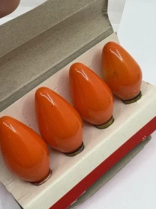 VTG Christmas  7 1/2 Replacement Bulbs  String Lights Orange - Picture 1 of 4