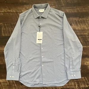 NWT Ministry of Supply Apollo Light Blue Performance Button Front Shirt 2XL XXL - Picture 1 of 10