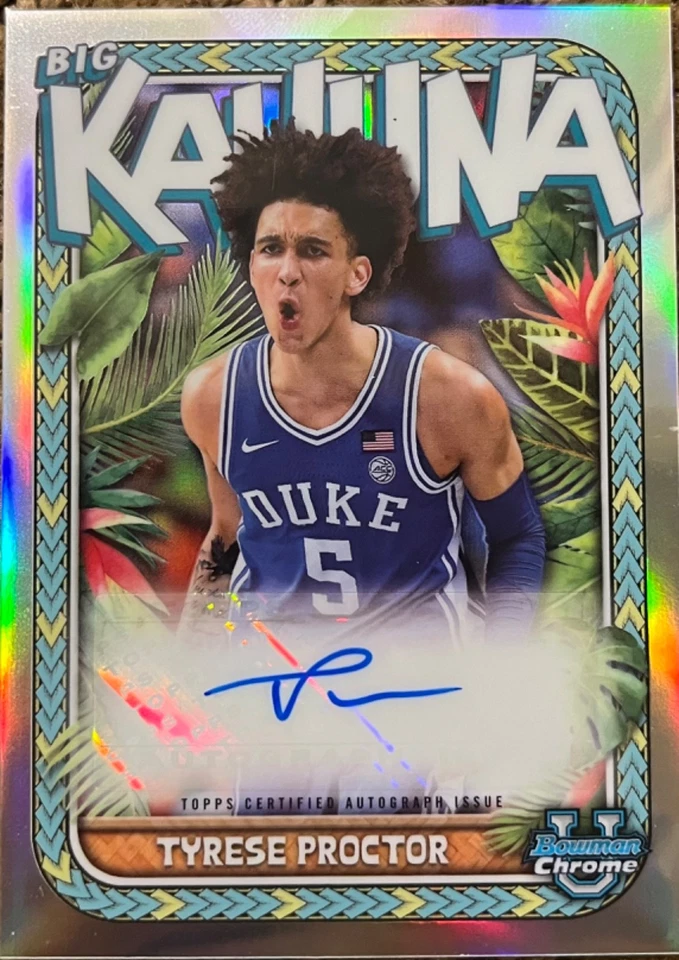 2023-24 BOWMAN UNIVERSITY CHROME TYRESE PROCTOR THE BIG KAHUNA AUTO /150 - Image 1 of 2