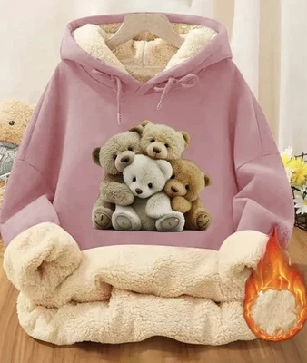 Women's Casual Baseball Jacket Hoodie Sweater Warm Hooded Sweatshirt - Image 1 of 4