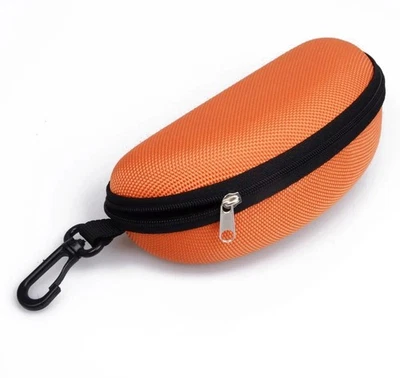 Portable EVA Glasses Case with Carabiner Hook Colorful Sunglasses Hard Case Zip - Image 1 of 4