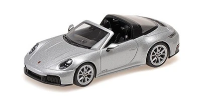 MINICHAMPS 410064141 1/43 Porsche 911 992.2 Targa 4 GTS 2024 Argent Modèle Auto - Photo 1/3