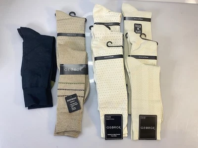 Calcetines de vestir George surtidos para hombre 9 pares talla 6-12,5 nuevos con etiquetas Foto 1 de 4