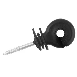 Electric Fence Insulator 50 Pcs/Set Black Screw In Ring Insulators Electric - Picture 1 of 7