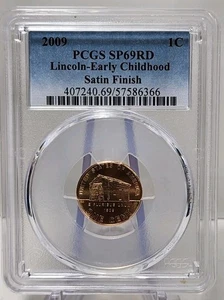Centavo Lincoln 2009-P "Early Childhood" acabado satinado graduación profesional SP69 rojo - Imagen 1 de 4
