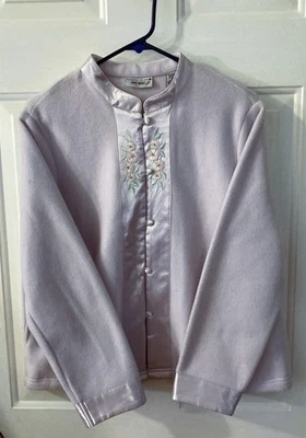 CHAQUETA DE CAMA POLAR LORD & TAYLOR COLOR LAVANDA NUEVA CON ETIQUETAS TALLA MEDIANA Foto 1 de 4