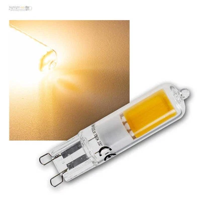 G9 LED Stiftsockel Leuchtmittel aus Glas, 230V 4W Stiftsockel-Lampe 500lm COB - Bild 1 von 4