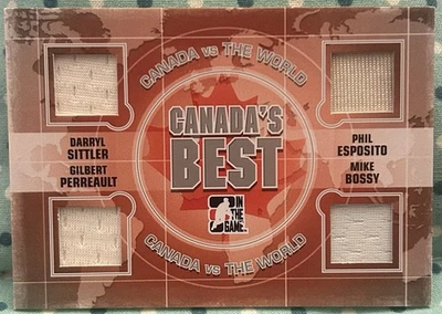 CANADA’S BEST 2011 In The Game Canada vs The World Silver Version Jersey Relics - Image 1 of 2